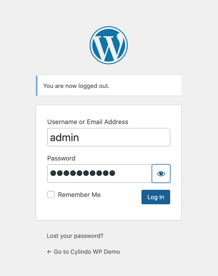 WordPress login